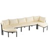 Sapphtopaz Patio Furniture Set Outdoor Rope Loveseat Patio Chairs with Cushions Rectangle Coffee Table for Garden, Backyard, Outdoor - 3 of 4