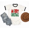 Simply Sage Market Women's Red and Green Merry Christmas Short Sleeve Ringer Tee - 3 of 4