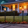 Northlight C9 Bulb Halloween Pathway Markers - Orange - 8.75' Black Wire - Set of 10 - 2 of 4