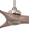60" Minka Aire Modern Farmhouse Indoor Ceiling Fan with Remote Control Brushed Nickel for Living Room Kitchen Bedroom Family Home - 3 of 4