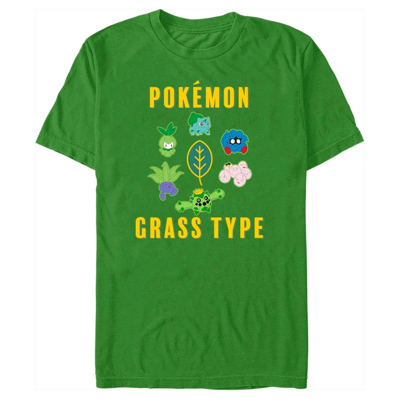 Men's Pokemon Grass Type Group T-Shirt, 1 of 6