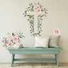 Watercolor Floral Cross Giant Peel and Stick Wall Decal Pink - RoomMates: Vinyl Botanical Modern Decor, 18pc - 3 of 4