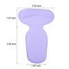 Unique Bargains Silicone Heel Support Cup Pads Orthotic Insole Plantar Care Heel Pads 12Pcs PU Clear Beige Purple - 4 of 4