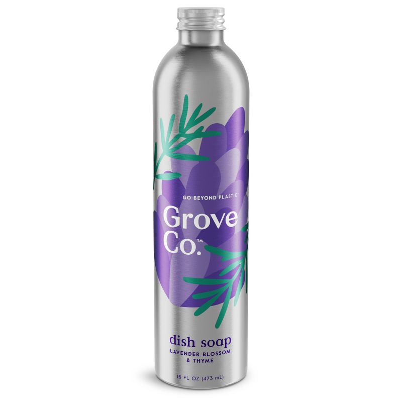 Grove Co. Lavender &#38; Thyme Ultimate Dish Soap Refill in Aluminum Bottle - 16 fl oz, 1 of 12