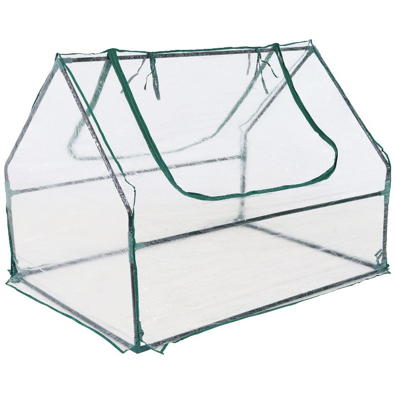 Sunnydaze Mini Greenhouse with 2 Zippered Side Doors - Clear, 6 of 14