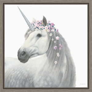 Amanti Art Spirit Unicorn II Sq Enchanted by James Wiens Framed Canvas Wall Art - 1 of 4