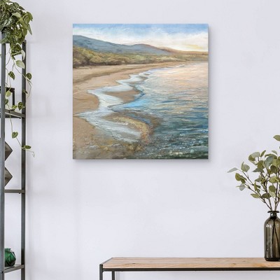 Rolling Tides Coastal Landscape Canvas Art Print 35" x 35"