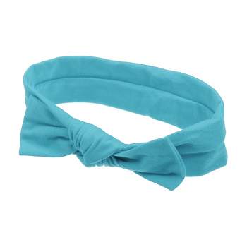 Unique Bargains Cotton Bow Cute Dark 7.3 : Target For Hair Fashion Blue Headband Inch Band Child