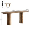 Resenkos Entryway Table, Console Sofa Table,70.8" Console Table, Long Sofa Table Hallway Foyer Table Brown - 2 of 4