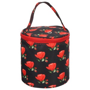 Unique Bargains Portable Crochet Knitting Sewing Craft Yarn Storage Bag Red Rose 5.12" x 5.51" - 1 of 4