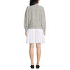 Lands' End Women's Fuzzy Lantern Sleeve Mock Neck Mini Twofer Dress - 2 of 4