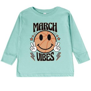 The Juniper Shop March Vibes Basketball Toddler Long Sleeve Tee - 1 of 3
