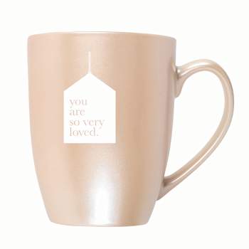Elanze Designs You Are So Very Loved. 10 ounce New Bone China Coffee Tea Cup Mug For Your Favorite Morning Brew, Precious Pearl