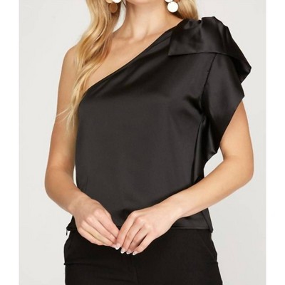 Women's Rhoda Satin Top - SHE + SKY