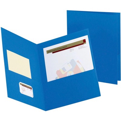 Oxford Jumbo 2-Pocket Folder, 12 x 9 Inches, Royal Blue, Pack of 25