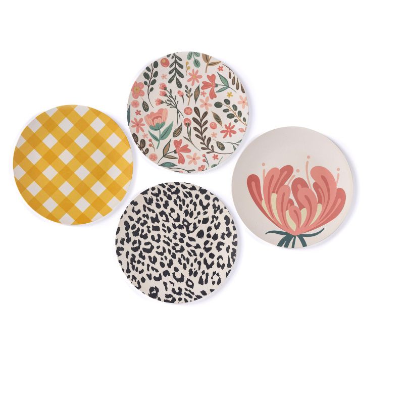 Shiraleah Ainsley Assorted Set of 4 Melamine Appetizer Plates, 1 of 6