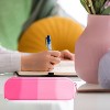 Boersma Pink Pencil Case – Large Capacity Waterproof Silicone Pen Pouch, Aesthetic Stationery Organizer for School, Office, Teen Boys & Girls - 2 of 4