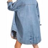 Women's Alison Denim Oversized Shacket - eesome - 2 of 4