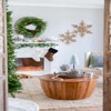 SEVOBAL Party Decorations and Accessories Set of 2 Large Fir Wood Snowflake Ornaments for Christmas Tree Holiday Display, Brown, 22"*22"*2" - 2 of 4