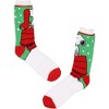 Peanuts Santa Snoopy And Woodstock Christmas Adult Fuzzy Plush Crew Socks 2 Pack For Women Men Multicoloured - 3 of 4