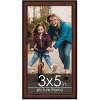 PosterPalooza | Photo Size Decor Brown Picture Frame - UV Acrylic, Foam Board Backing, Hanging Hardware - 2 of 4