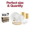 Smarty Had A Party White w/ Gold Organic Plastic Tableware Set - 120 Sets - 3 of 4