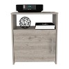 Cesicia Nightstand, Single Door Cabinet with Metal Handle, One Shelf - 2 of 4