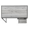 Vynxaria 42" Grey Laminate & Black Metal Computer Desk Modern Home Office Workstation with Storage Drawer - 2 of 4
