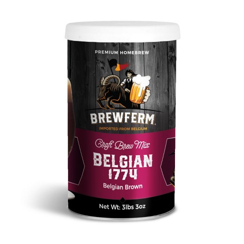 Brewferm Belgian 1774 Recipe 8 Percent ABV 4 Gallon Craft Beer Drink Brew Making Mix Kit with Chocolate and Caramel Notes, 15 Liter - image 1 of 4