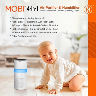Mobi White Smart 4-in-1 Air Purifier and Humidifier