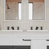 BWE 8 in. Widespread Double Handle 3 Hole Bathroom Faucet Water-Saving With Metal Drain - 3 of 4