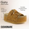 CUSHIONAIRE Women's Guru Genuine Leather footbed platform sandal with +Comfort, Wide Widths Available - 3 of 4