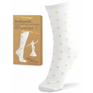 Pavilion Gift Company - Open Bar - Gold - Ladies Cotton Blend Sock - Socks - 1 of 4