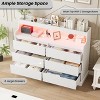 51.2" Dresser for Bedroom, 6 Drawer Dresser with LED Lights and Charging Station, Wide Chest of 6 Drawers with Open Space, for Living Room, Hallway - 3 of 4