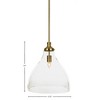 Toltec Lighting Juno 1 - Light Pendant in  New Aged Brass with 16" Clear Bubble Shade - 2 of 2