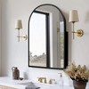 MAYEERTY 29.5 x 39.4in Modern Arch Bathroom Medicine Cabinets, Metal Framed Wall Mirror with Storage, Black - 3 of 4