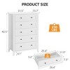 Jojoka 5-Drawer Wood Dresser, Modern Chest of Drawers with Metal Handles, Stylish Storage for Bedroom, Living Room & Hallway - 3 of 4