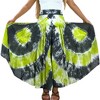 Agan Traders Women's Boho Summer Tie-dye High Waistband A Line Flared Maxi Skirt - 3 of 4