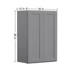 LOVMOR in Plywood Soft Close Kitchen Wall Cabinet with 2 Doors and Adjustable Shelves for Kitchen, Bathroom, Living Room,Study - 3 of 4