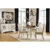 Realyn Oval Extendable Dining Table Chipped - Signature Design by Ashley: Two-Tone Farmhouse Style, Seats 6, Removable Leaf - 2 of 4