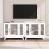 Whizmax Sideboard Buffet Cabinet with Fluted Glass Door, Modern Accent Storage Cabinet with 2-Tier Storage, Coffee Bar Cabinet for Kitchen Dining Room - 3 of 4
