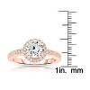 Guili Blush Cubic Zirconia Rose Plated Sterling Silver Round Cut Cubic Zirconia Elegant Timeless Sparkling Statement Fashion Jewelry Sizes 6, 7, 8 - 2 of 3