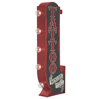Tattoo Parlor Vintage LED Marquee Arrow Sign Red - Crystal Art Gallery