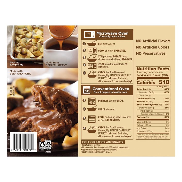 Marie Callender's Frozen Salisbury Frozen Steak Dinner - 14oz, 6 of 6
