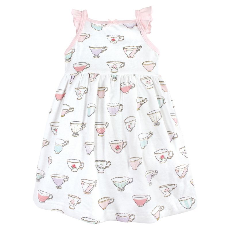 Hudson Baby Infant Girl Cotton Dresses, Tea Party, 3 of 5