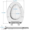 Durable Open Front Toilet Seat with Lid, Quick Installation and Easy Use for Office, Church, Hospital - Safety Features Reduce Call-Backs - 4 of 4