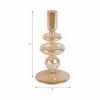 Glass Taper Candle Holder - Modern Decorative Candlestick for Home, Office, Bedroom & Living Room - Elegant Tall Contemporary Accent Decor - 3 of 4