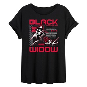 Women's - Marvel - Bw Dark Digital Oversized Graphic T-Shirt - 1 of 4