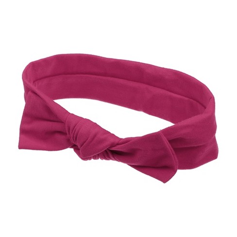 Unique Bargains Cotton Bow Headband Fashion Cute Hair Band For Child   Inch Rose Red : Target