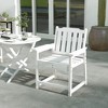 Outsunny All-Weather Patio Chair, HDPE Patio Dining Chair, Heavy Duty Wood-Like Outdoor Furniture - 2 of 4